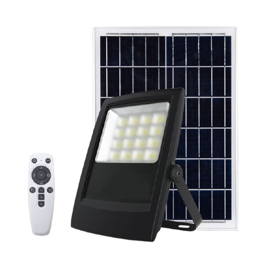 Solar LED Flood Light, 6000K, Auto On/Off, IP65 Waterproof, with Remote Control & Motion Sensors Detection - 4.8 Watt