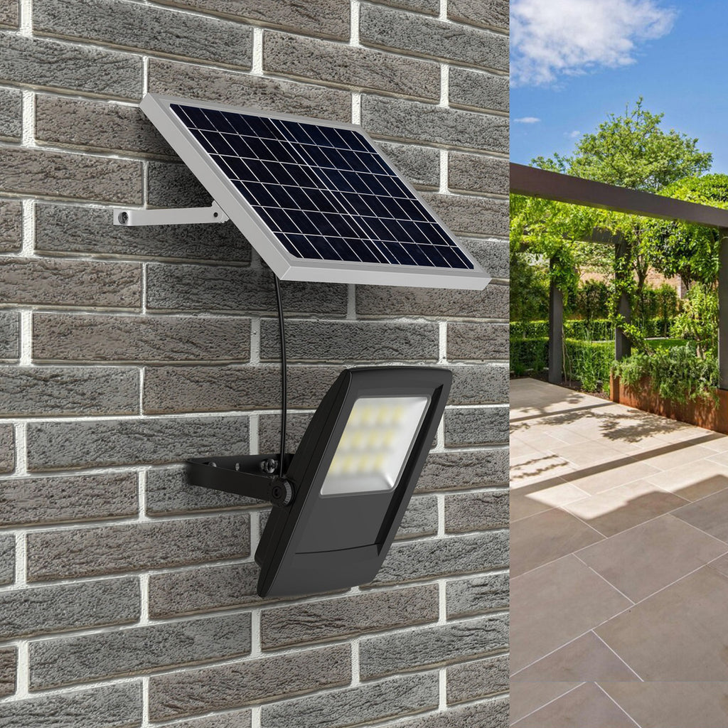 Solar LED Flood Light, 6000K, Auto On/Off, IP65 Waterproof, with Remot – SOLARMYPLACE