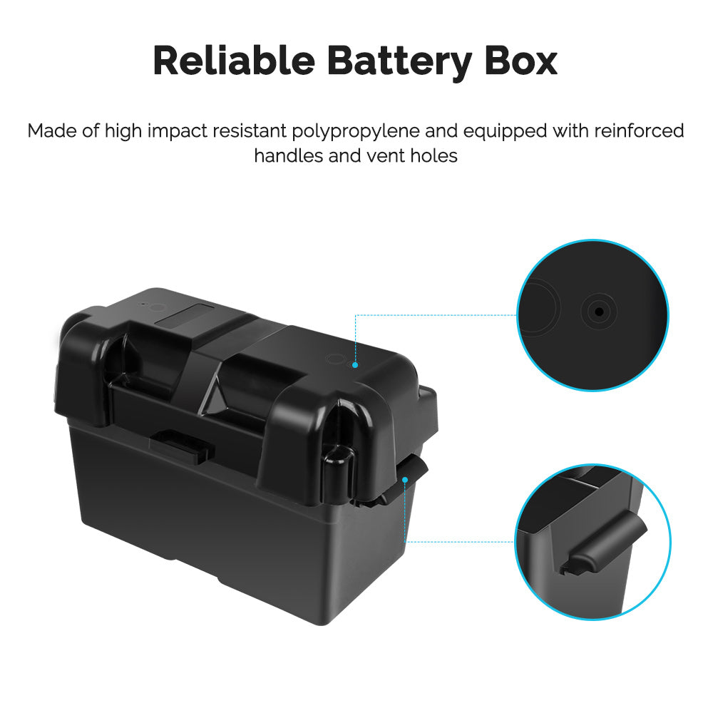 Renogy 12V 100Ah Deep Cycle Hybrid GEL Battery with Battery Box 