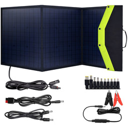 Acopower 120W Foldable Solar Panel Compatible Multiple Kinds of Power Station Acopower 120W Foldable Solar Panel Compatible Multiple Kinds of Power Station