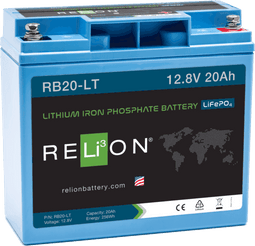 Relion RB20-LT Lithium Ion LiFePO4 Low Temperature Battery 12V 20Ah Relion RB20-LT Lithium Ion LiFePO4 Low Temperature Battery 12V 20Ah