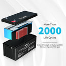 12V 200Ah Lithium Iron Phosphate Battery w/ Bluetooth Load image into Gallery viewer, 12V 200Ah Lithium Iron Phosphate Battery w/ Bluetooth