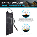 175 Watt 12 Volt Flexible Monocrystalline Solar Panel Load image into Gallery viewer, 175 Watt 12 Volt Flexible Monocrystalline Solar Panel
