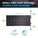 175 Watt 12 Volt Flexible Monocrystalline Solar Panel Load image into Gallery viewer, 175 Watt 12 Volt Flexible Monocrystalline Solar Panel