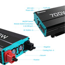 700W 12V Pure Sine Wave Inverter Load image into Gallery viewer, 700W 12V Pure Sine Wave Inverter