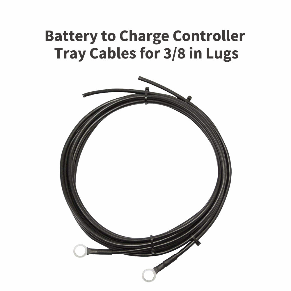 Battery to Charge Controller Tray Cables for 3/8 in Lugs