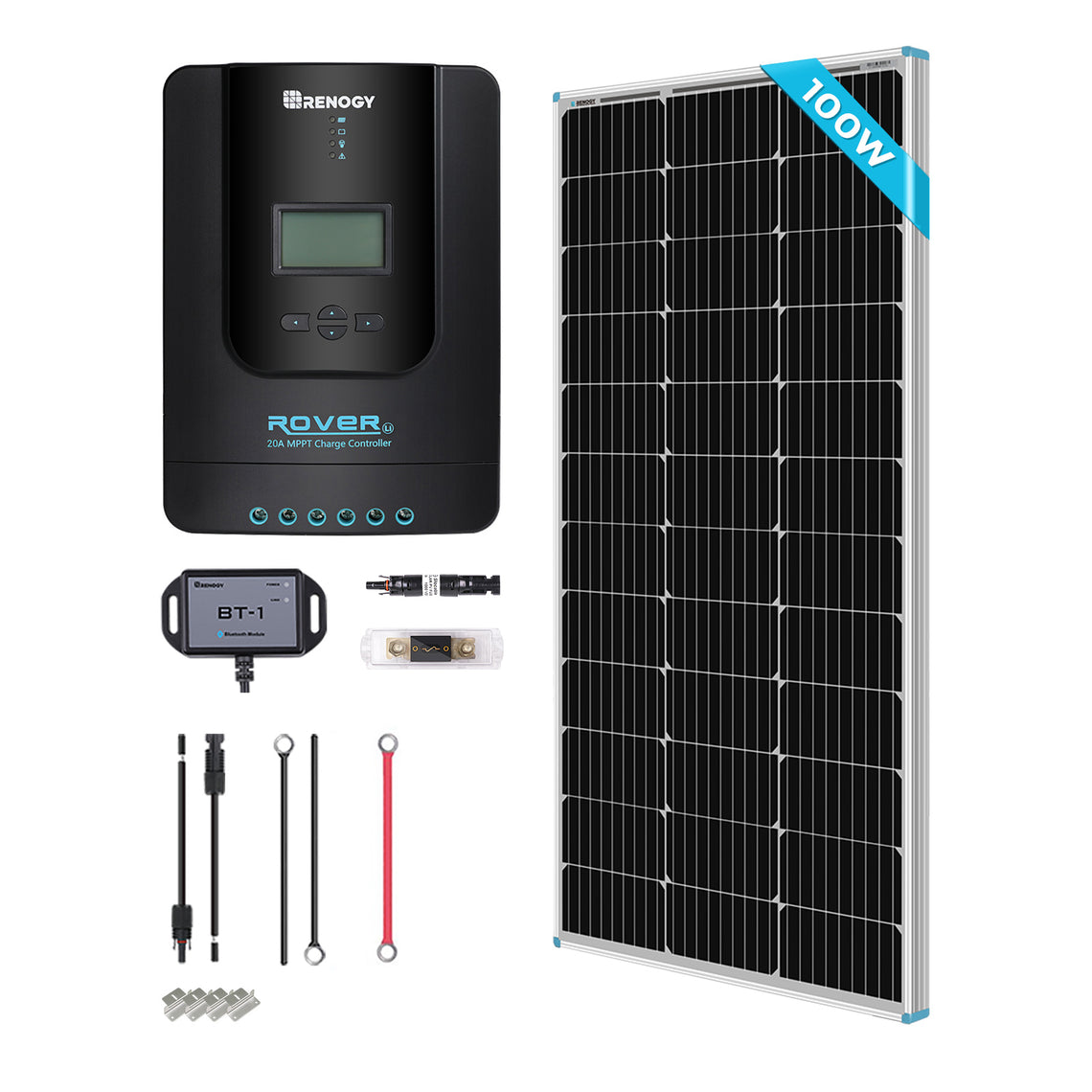 New 100 Watt 12 Volt Solar Premium Kit