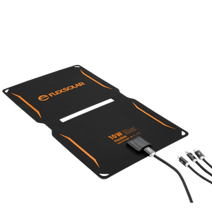 10W  Flexible Solar Panel Monocrystalline Photovoltaic PV Module with DC Alligator Clip Cable
