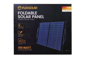 100W Foldable Portable Monocrystalline Solar Panel with a In-Built Junction Box