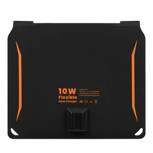 10W  Flexible Solar Panel Monocrystalline Photovoltaic PV Module with DC Alligator Clip Cable