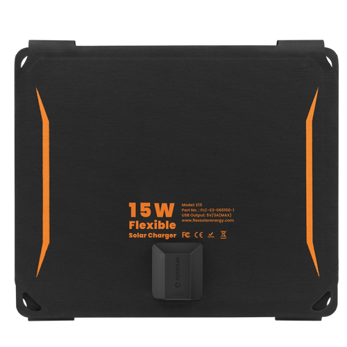 15W Portable Solar Panel Charger, Waterproof IP67 Foldable Solar Panels with USB Port