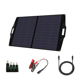 100W Foldable Portable Monocrystalline Solar Panel with a In-Built Junction Box