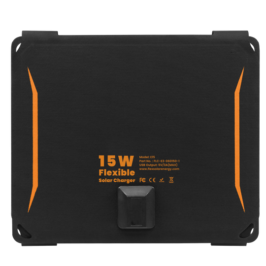 15W Portable Solar Panel Charger, Waterproof IP67 Foldable Solar Panels with USB Port
