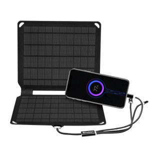 10W  Flexible Solar Panel Monocrystalline Photovoltaic PV Module with DC Alligator Clip Cable
