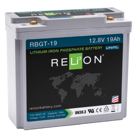 RELION RBGT-19, 12V 19AH LIFEPO4 BATTERY
