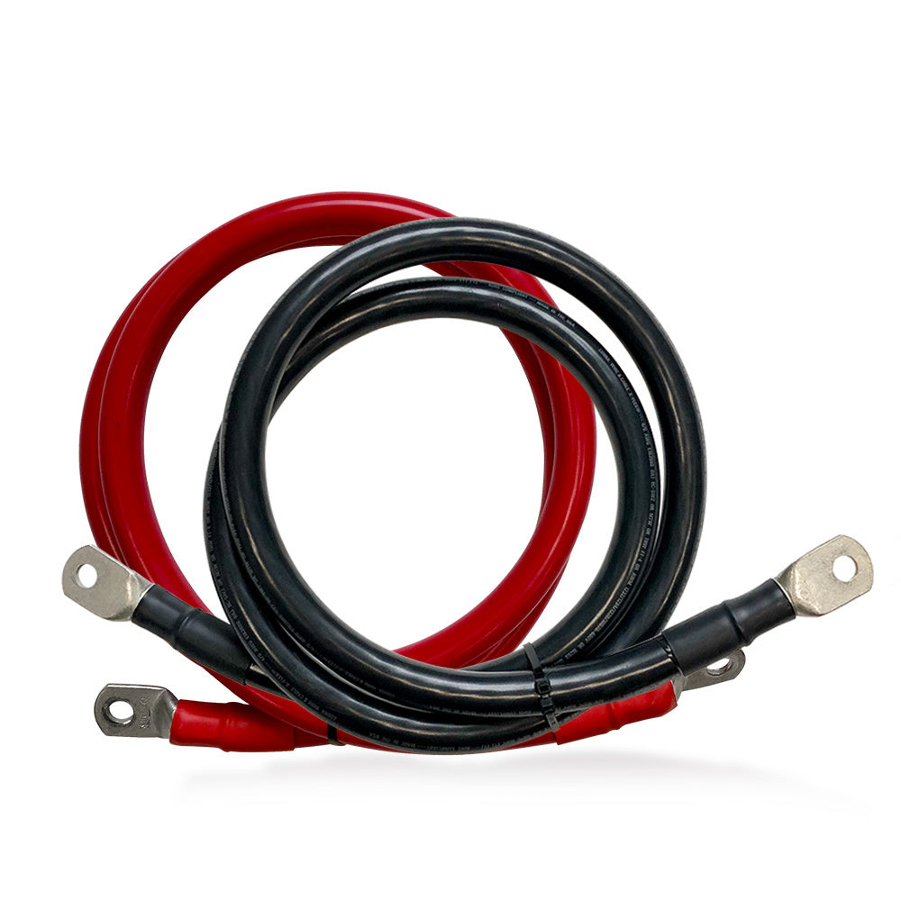 Battery Inverter Cables 5ft 4/0 AWG  for 3/8 in Lugs
