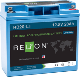 Relion RB20-LT Lithium Ion LiFePO4 Low Temperature Battery 12V 20Ah