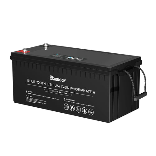 12V 200Ah Lithium Iron Phosphate Battery w/ Bluetooth