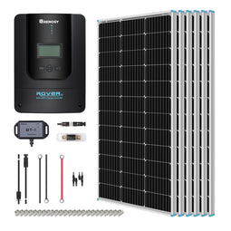 600W 12V/24V Monocrystalline Solar Premium Kit w/Rover 60A Charger Controller (back-order)