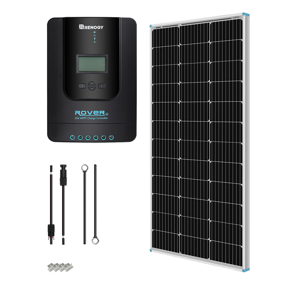 100 Watt 12 Volt Solar Starter Kit with 20A/40A MPPT Charge Controller