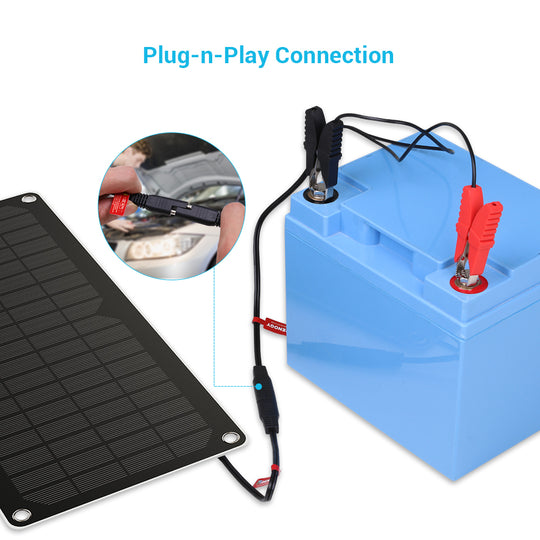 10W Solar Battery Charger and Maintainer