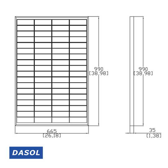 DASOL 90W Poly Solar Panel (DS-A18-90)